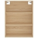 Aparador alto madera contrachapada color roble 69,5x34x180 cm