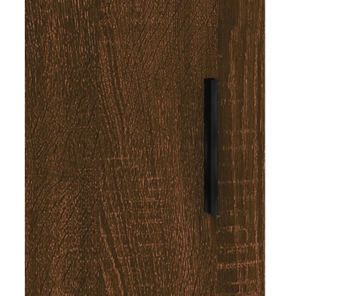 Aparador alto madera contrachapada marrón roble 69,5x34x180 cm