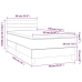 Cama box spring con colchón terciopelo azul oscuro 90x190 cm
