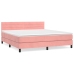 Cama box spring con colchón terciopelo rosa 160x200 cm