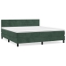 Cama box spring con colchón terciopelo verde oscuro 180x200 cm