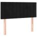 Cama box spring con colchón terciopelo negro 80x200 cm