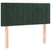 Cama box spring con colchón terciopelo verde oscuro 90x190 cm