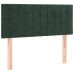 Cama box spring con colchón terciopelo verde oscuro 100x200 cm