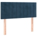 Cama box spring con colchón terciopelo azul oscuro 120x200 cm