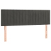 Cama box spring con colchón terciopelo gris oscuro 140x190 cm