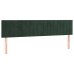 Cama box spring con colchón terciopelo verde oscuro 180x200 cm