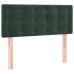 Cama box spring con colchón terciopelo verde oscuro 80x200 cm