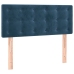 Cama box spring con colchón terciopelo azul oscuro 90x190 cm