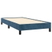 Cama box spring con colchón terciopelo azul oscuro 90x200 cm