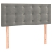 Cama box spring con colchón terciopelo gris claro 100x200 cm