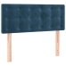 Cama box spring con colchón terciopelo azul oscuro 100x200 cm