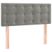 Cama box spring con colchón terciopelo gris claro 120x200 cm