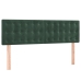 Cama box spring con colchón terciopelo verde oscuro 140x200 cm