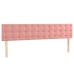 Cama box spring con colchón terciopelo rosa 160x200 cm