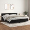 Cama box spring con colchón terciopelo negro 200x200 cm