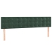 Cama box spring con colchón terciopelo verde oscuro 200x200 cm