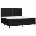 Cama box spring con colchón tela negro 200x200 cm