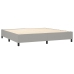 Cama box spring con colchón tela gris claro 200x200 cm