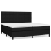 Cama box spring con colchón tela negro 200x200 cm