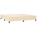 Cama box spring con colchón tela color crema 200x200 cm
