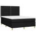 Cama box spring con colchón tela negro 140x190 cm