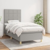 vidaXL Cama box spring con colchón tela gris claro 80x200 cm