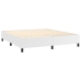 Cama box spring con colchón cuero sintético blanco 180x200 cm