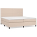 Cama box spring con colchón cuero sintético capuchino 200x200cm