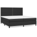 vidaXL Cama box spring con colchón cuero sintético negro 200x200 cm