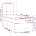 Cama box spring con colchón terciopelo rosa 100x200 cm
