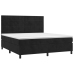 Cama box spring con colchón terciopelo negro 180x200 cm