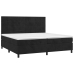 Cama box spring con colchón terciopelo negro 200x200 cm