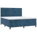 Cama box spring con colchón terciopelo azul oscuro 160x200 cm