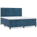 Cama box spring con colchón terciopelo azul oscuro 180x200 cm