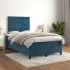 vidaXL Cama box spring con colchón terciopelo azul oscuro 120x200 cm