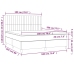 Cama box spring con colchón terciopelo rosa 180x200 cm