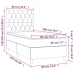 Cama box spring con colchón terciopelo rosa 80x200 cm