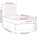 Cama box spring con colchón terciopelo gris claro 90x190 cm