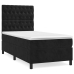 vidaXL Cama box spring con colchón terciopelo negro 100x200 cm