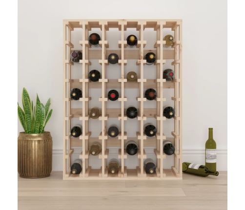 Botellero madera maciza de pino 70x33x94 cm