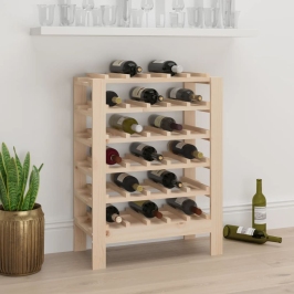 Botellero madera maciza de pino 65x29x112 cm