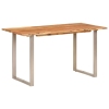 Mesa de comedor madera maciza de acacia 140x70x76 cm