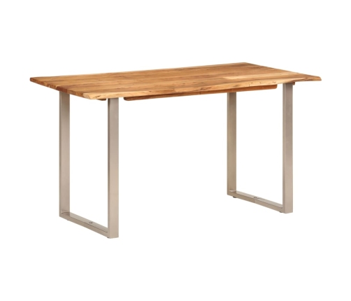 Mesa de comedor madera maciza de acacia 140x70x76 cm