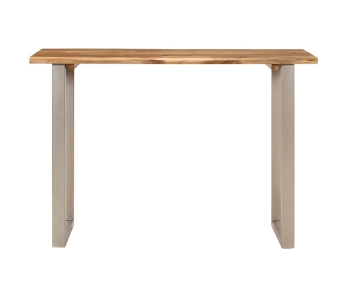 Mesa de comedor madera maciza de acacia 110x50x76 cm