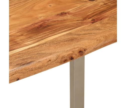 Mesa de comedor madera maciza de acacia 110x50x76 cm