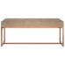 Banco de terciopelo beige 110x36x45 cm