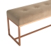 Banco de terciopelo beige 110x36x45 cm