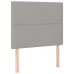 Cama box spring con colchón tela gris claro 100x200 cm
