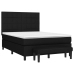 Cama box spring con colchón tela negro 140x190 cm